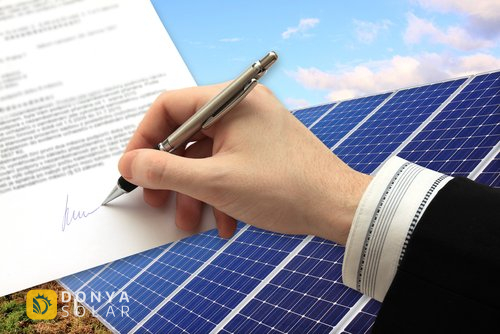 قرارداد راه اندازی نیروگاه خورشیدی